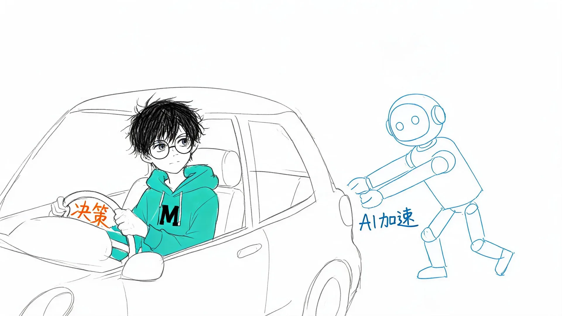 AI 在后方助推,人在前方把握方向
